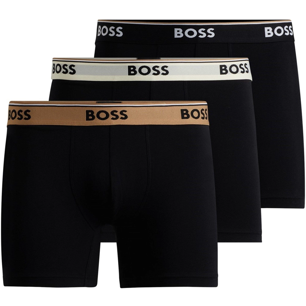 Hugo Boss 3 Pack Boxer Shorts - Blk/Blk/Blk 982